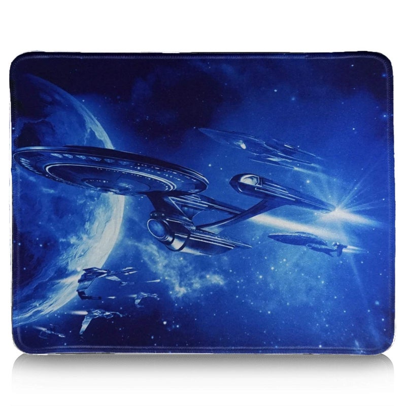 Tina Art Starfleet Spaceship Pleiades Large Mouse Pad Space 12x10 Inches Table Mat for Gaming Office Nerd Trek - Image 1